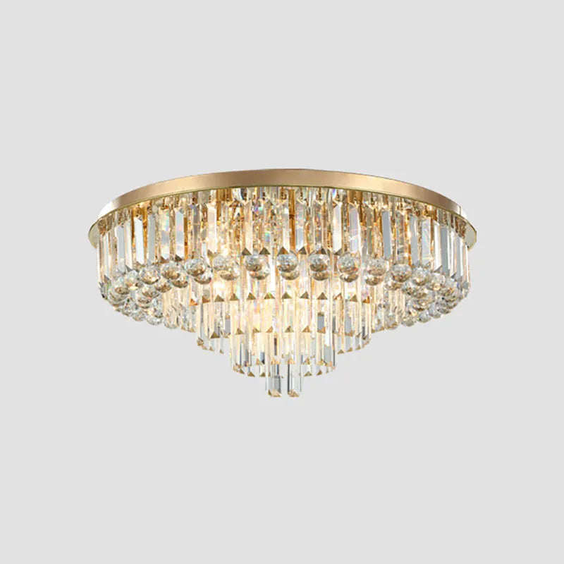 Modern LED Crystal Ceiling Chandelier - Creative Home Decor Lamp in Round Luxury Design (Black, Gold, Silver)