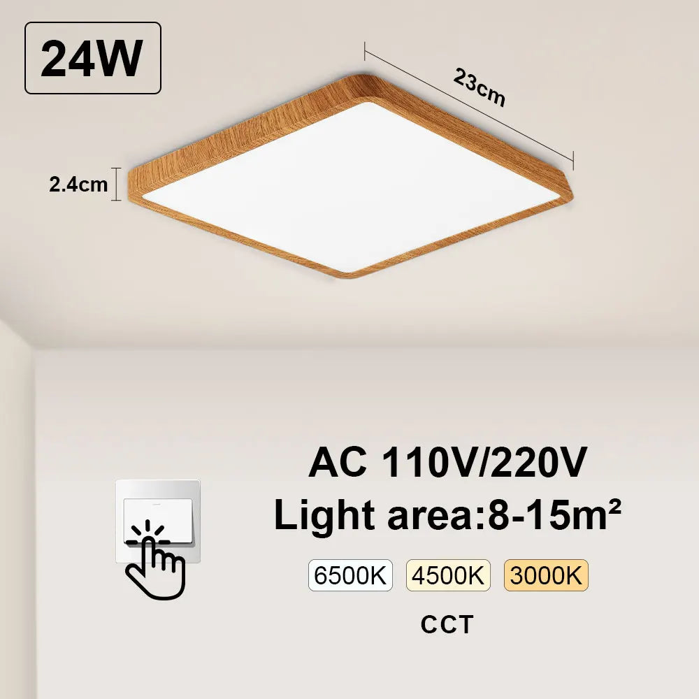 Smart LED Ceiling Lamp - 20-inch Ultra-Thin Lighting Fixture for Living Room, Bedroom, and Balcony
