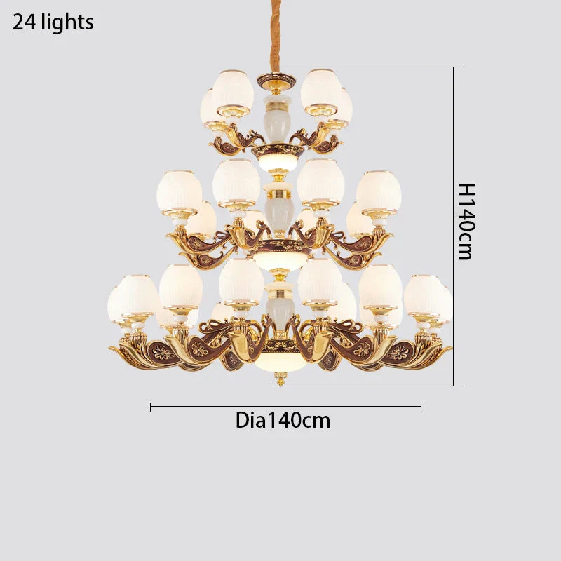 European Style Large Chandelier - Elegance for Living Rooms, Hotels, Villas, and Grand Hallways