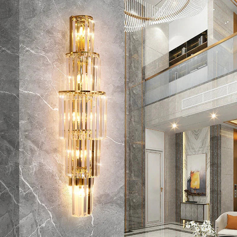 Brooklyn Hotel Lobby Crystal Wall Lamp - Luxurious Lighting for Elegance and Style