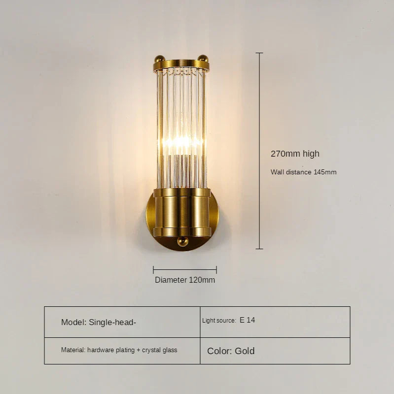 Exquisite LED E14 Crystal Wall Lights - Luxury Modern Decoration for Bathrooms, Kitchens, Living Rooms, Bedrooms, and Hallways