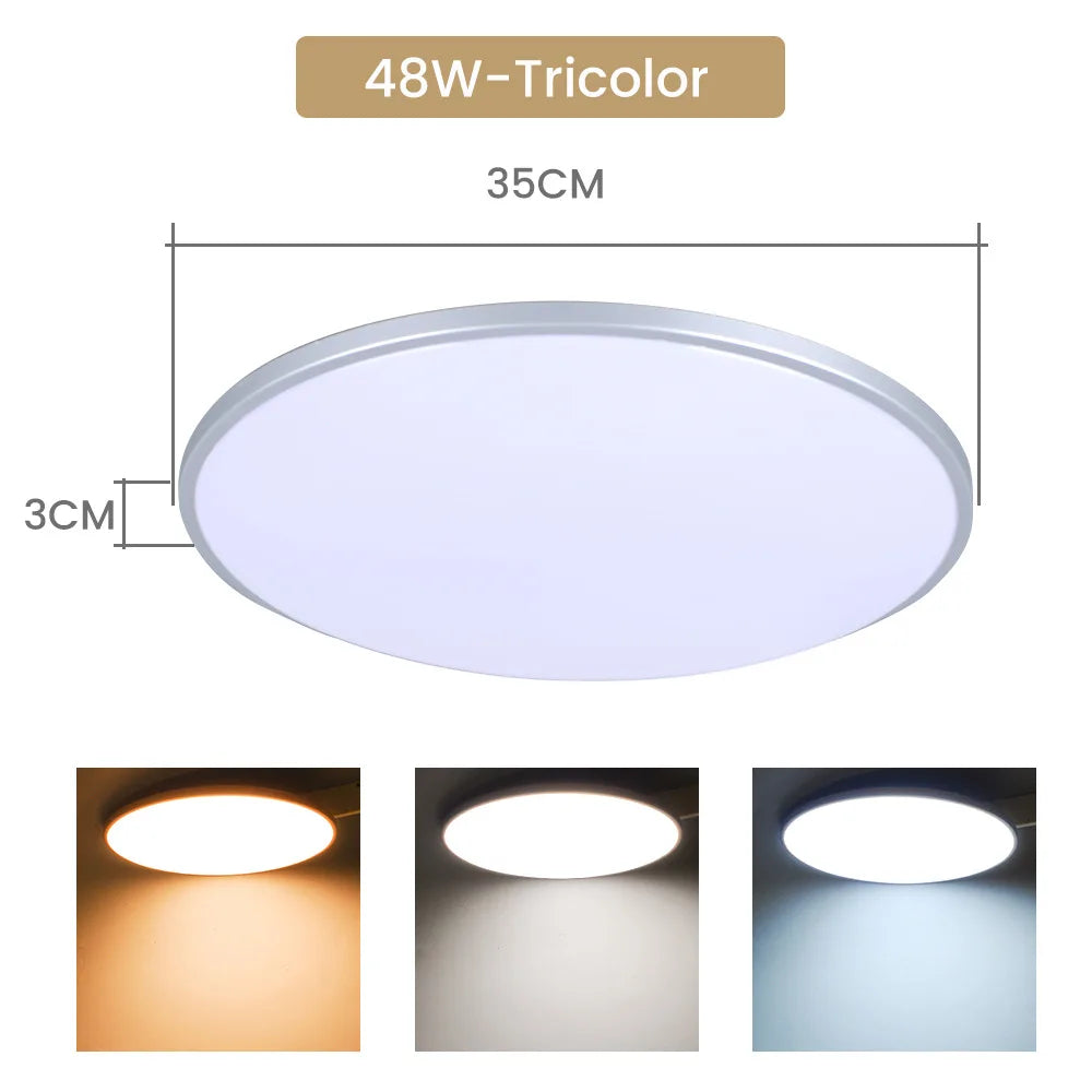 Modern LED Ceiling Chandelier - Versatile Lighting for Large Rooms - Available in 48W, 36W, and 20W