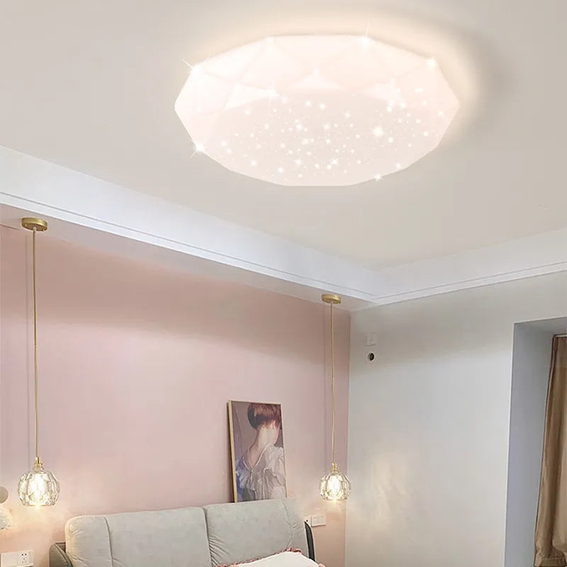 Starry Sky LED Ceiling Lamp - Modern Lighting Fixture for Dining Room, Living Room, and Bedroom - 36W and 24W Options