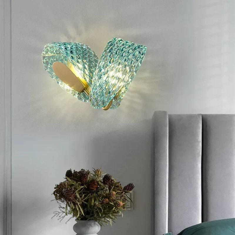 Aria's Modern Glass Wall Lamp - Creative Light Luxury for Your Corridor and TV Background