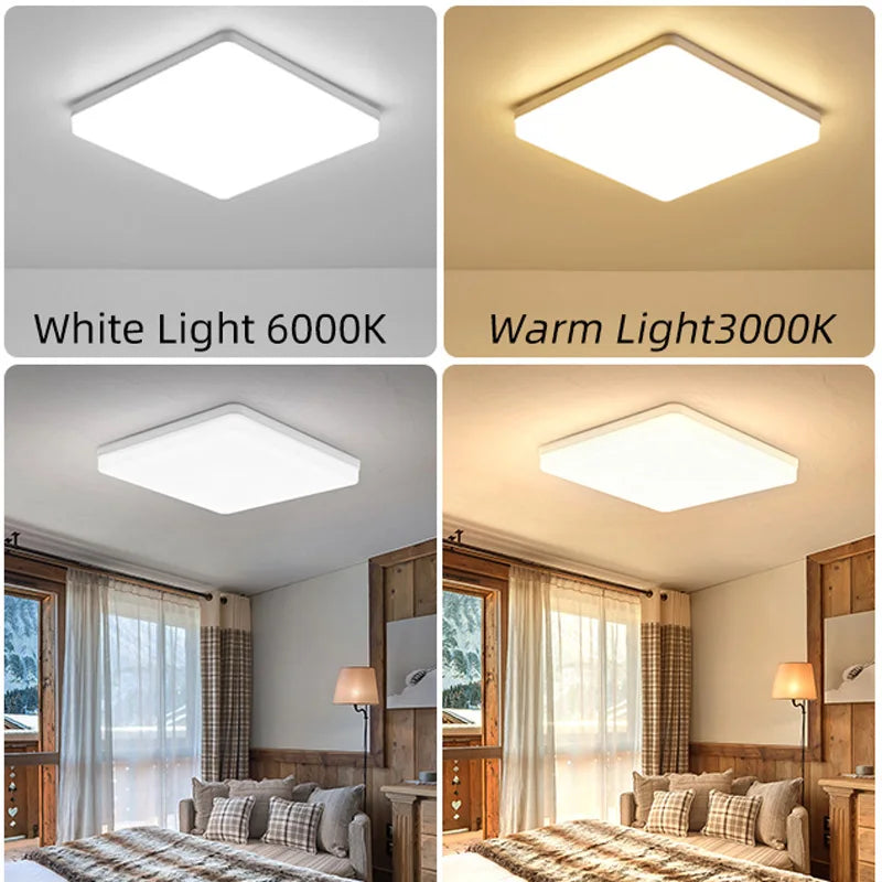 Modern LED Ceiling Lamp - Brighten Your Space with Square Elegance