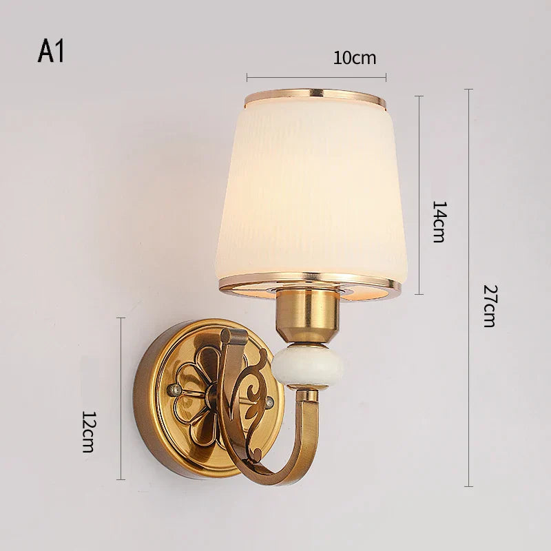 Joanna American Style Golden Bedside Lamp - Elegant Lighting for Your Home