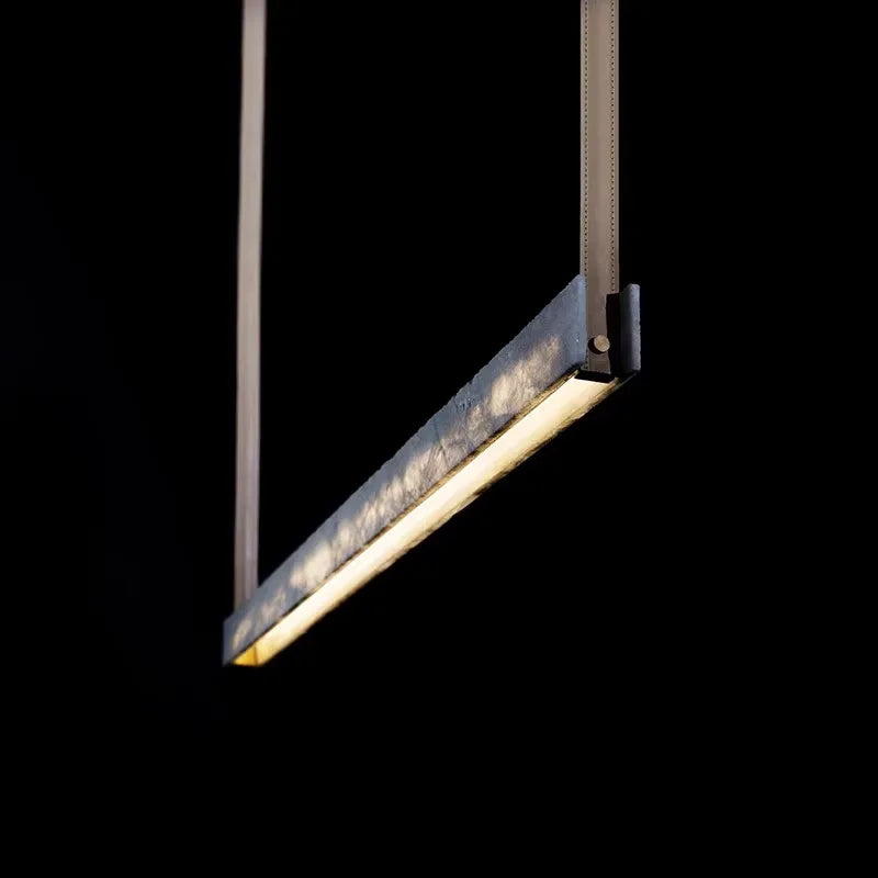 High-End Imitated Marble LED Chandelier - Luxury Art Decor Lighting for Dining Rooms, Exhibition Spaces, and Beyond