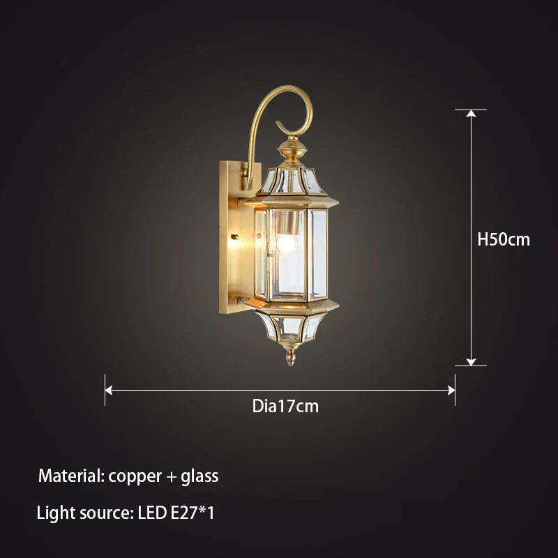 Alanna  - European-Style All-Copper Wall Light - Classic Elegance for Every Space