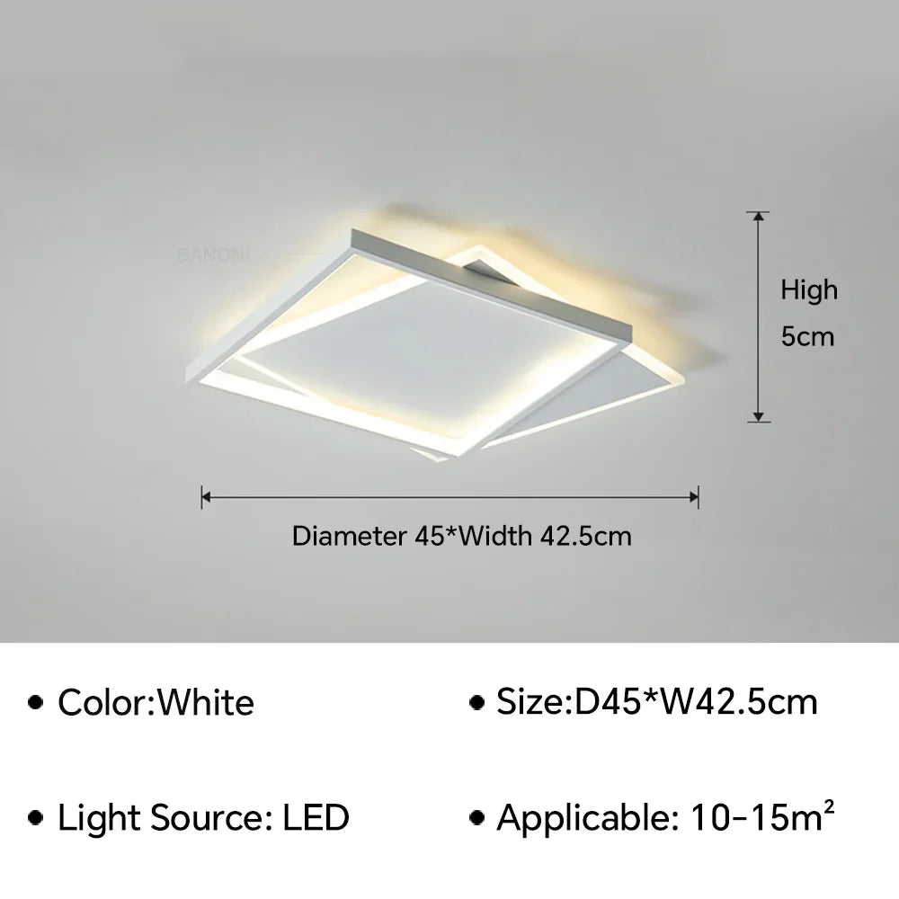 Modern LED Ceiling Lamp - Ideal for Living, Dining Room, Bedroom, Children's Room, Study, Hall, Cafe, and Home Decor Indoor Lighting Fixture Lustre