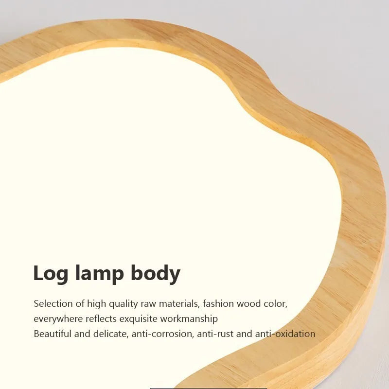 Nordic LED Wooden Ceiling Light - Modern Log Cloud Lamps - Ideal for Bedroom Decor, Living Room, Hall, and Hotel - Stylish Indoor Lighting Fixture