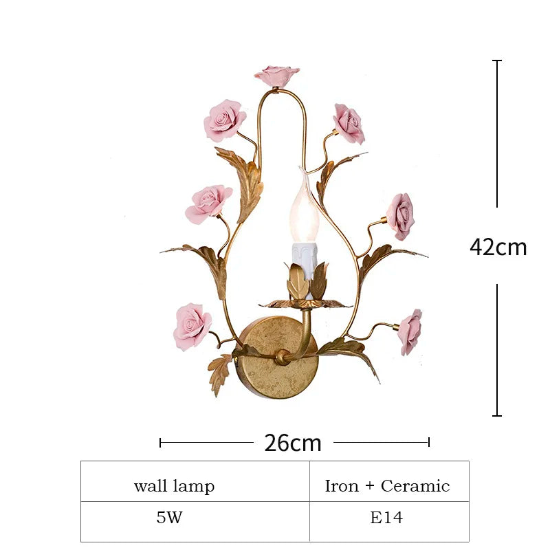 Elegant Nordic Rose Copper Chandelier - LED Illumination for Luxury Living