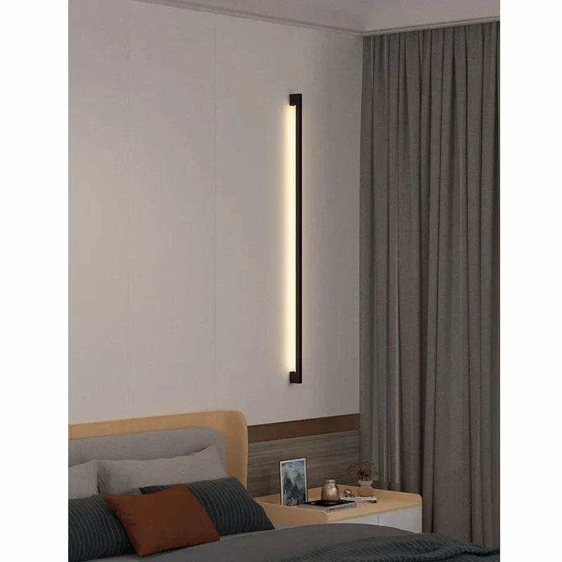 Modern Extremely Narrow Black Long Strip Wall Lamp - Ideal for Corridor, Bedroom, Bedside, Living Room Decoration, Bar-Shaped Lighting Fixtures