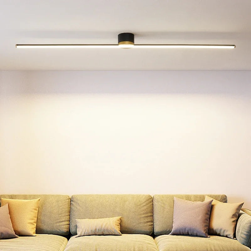 Modern LED Simple Long Strip Ceiling Light - Indoor Lighting Fixture for Bedroom, Hall, Balcony, Aisle, Entrance - Lustre Home Fashion Chandelier