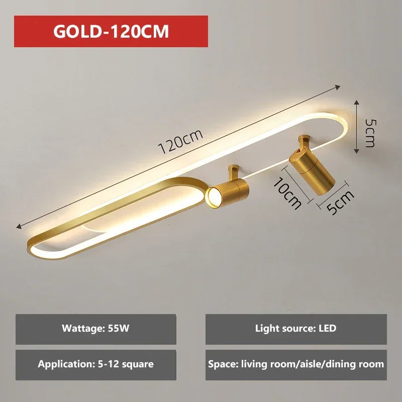 Contemporary LED Ceiling Lamps with Spotlight - Stylish Lighting for Living Spaces and Cloakrooms