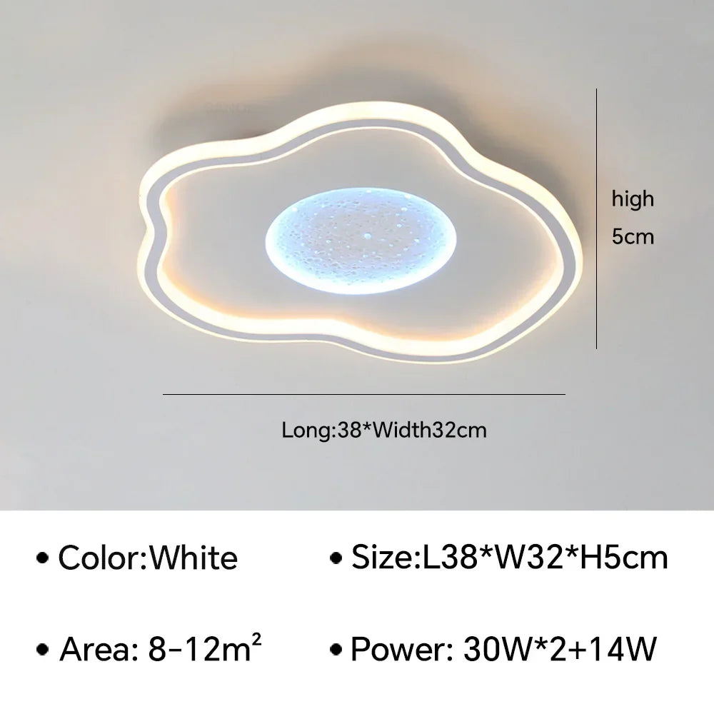 Modern LED Ceiling Lamps Chandelier - Creative Round Ceiling Light for Living Room, Bedroom, and Simple Home Decor Indoor Lighting
