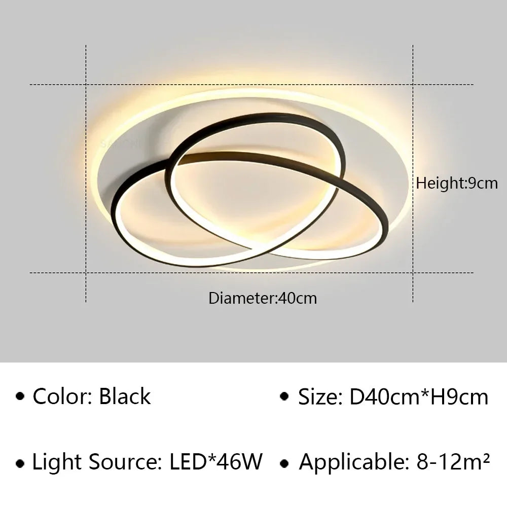 Modern LED Ceiling Lamp - Perfect for Living, Dining Room, Bedroom, Study, Restaurant, Balcony - Stylish Indoor Lighting Fixture Lustre for Home Decoration