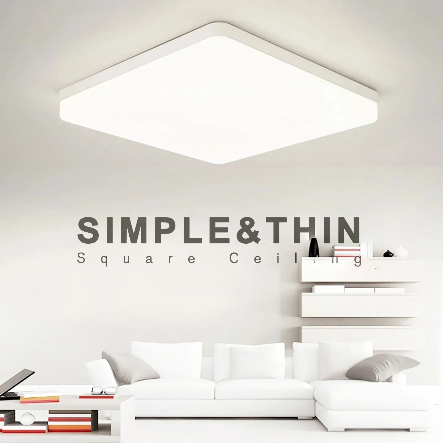 Modern LED Ceiling Lamp - Brighten Your Space with Square Elegance