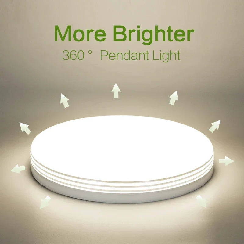 Modern LED Ceiling Lamp - Round/Square Ceiling Lights in Various Wattages - Perfect for Living Rooms and Bedrooms