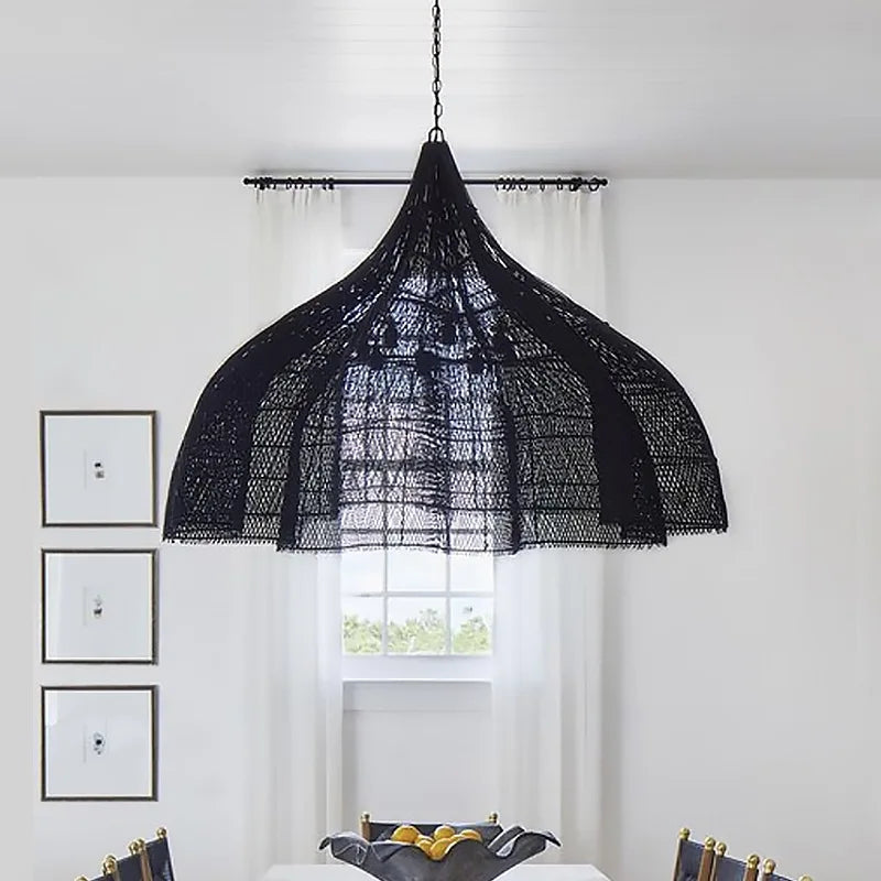 Modern Creative Art Rattan Pendant Lights - Handmade Elegance for Living Rooms, Restaurants, and Kitchen Decor
