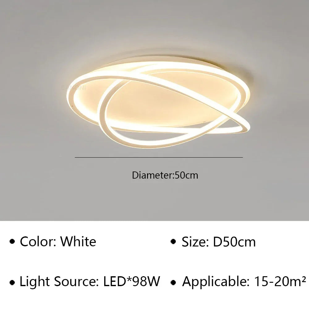 Modern LED Ceiling Lamp - Ideal for Living, Dining Room, Bedroom, Study Room, Restaurant, Balcony - Elegant Indoor Lighting Fixture Lustre for Home Decor