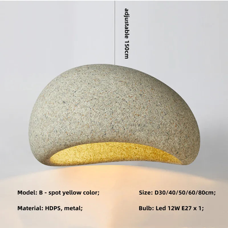 Minimalist Nordic Wabi-Sabi E27 LED Chandelier - Illuminate Your Living Room with Subtle Elegance