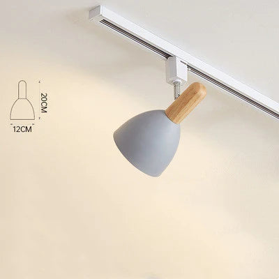 15W Modern Nordic Wooden LED Track Light - Ceiling Spotlight