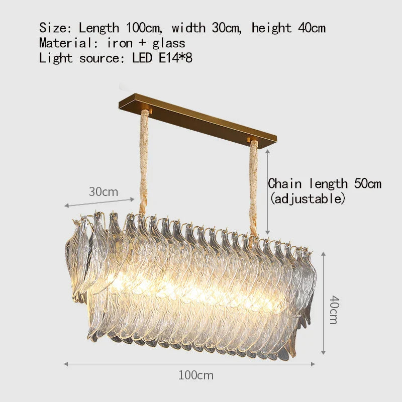 New Design Modern Style Golden Chandelier - Creative Artistry in Handmade Glass for Versatile Living Spaces