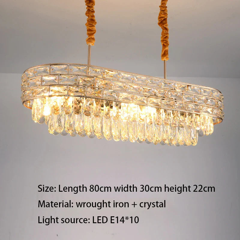 New Modern Crystal Ceiling Lamp - Light Luxury Design for Living, Dining, and Bedroom Spaces