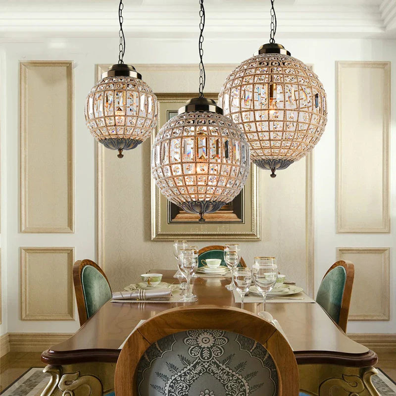 Medieval French Court Style Crystal Chandelier - Retro Luxury Lighting for Living Rooms and Bedrooms