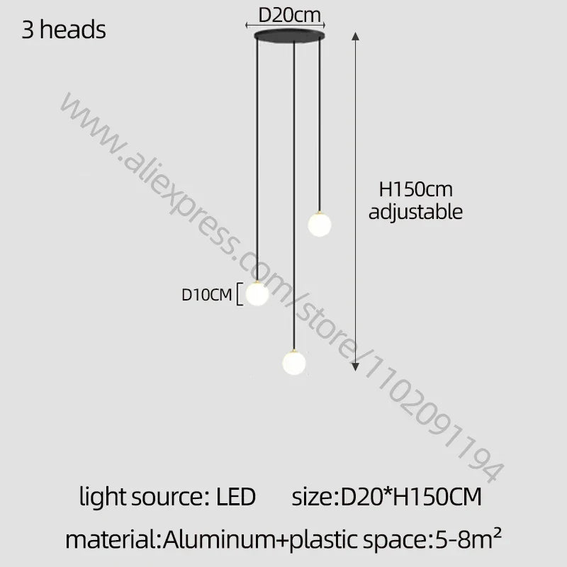 Elegant LED Staircase Chandelier - Illuminate Your Duplex Apartment with Modern Luxury