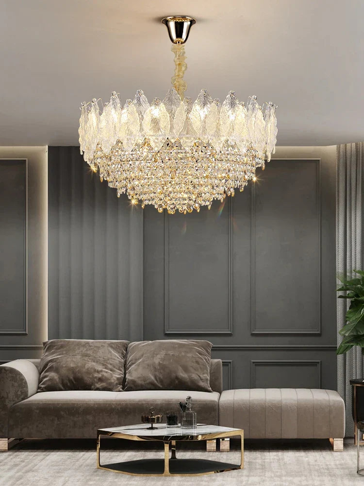 Elegant French Crystal Chandelier - Postmodern Light Luxury for a Luxurious Atmosphere in Living Rooms, Dining Rooms, and Bedrooms