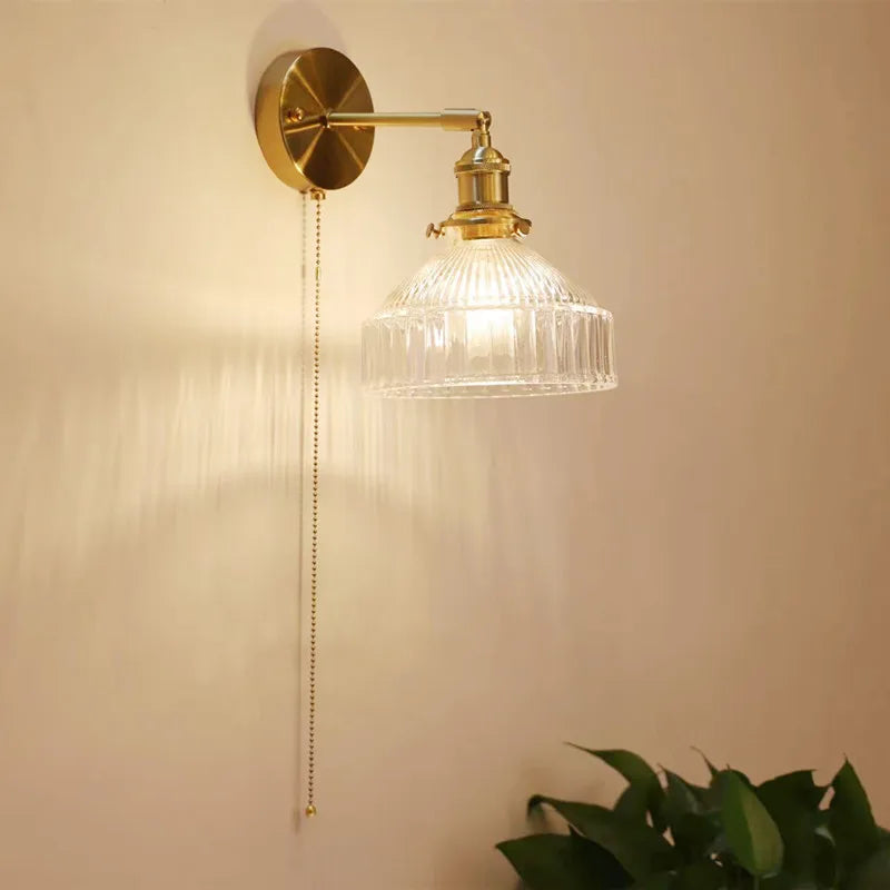 Vintage Nordic Wall Light with Switch - Stylish Lighting for Living Rooms and Bedside Reading