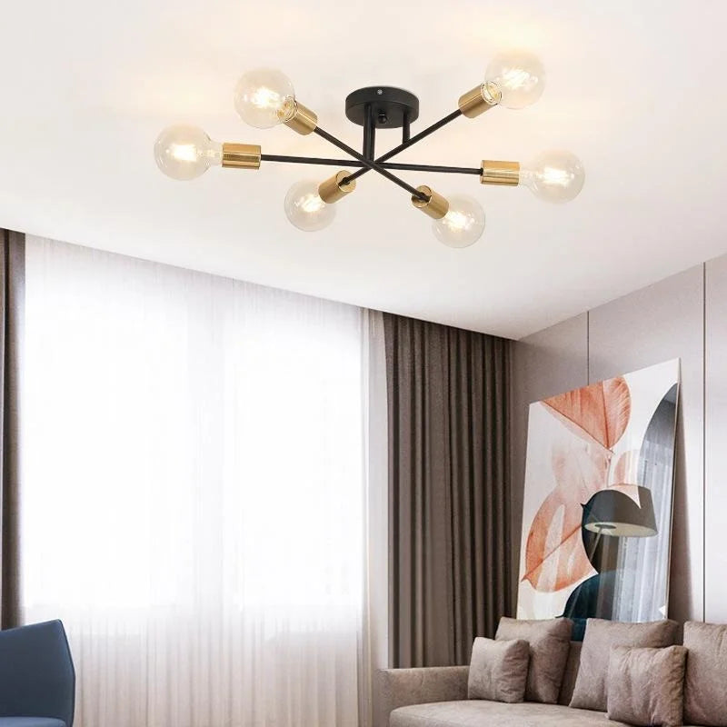 Eva's Brushed Antique Gold ceiling light
