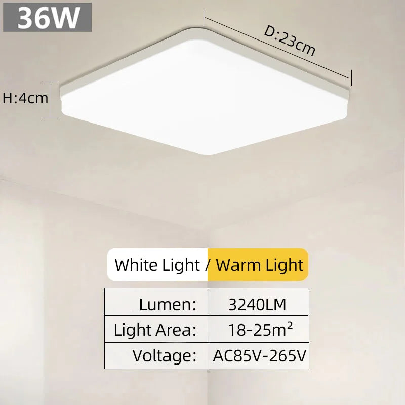 Modern LED Ceiling Lamp - Brighten Your Space with Square Elegance