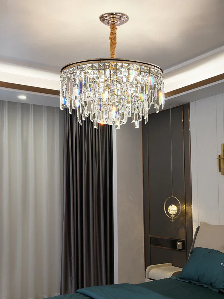 New Modern Crystal Chandelier - Effortless Elegance for Living, Dining, and Bedroom Spaces