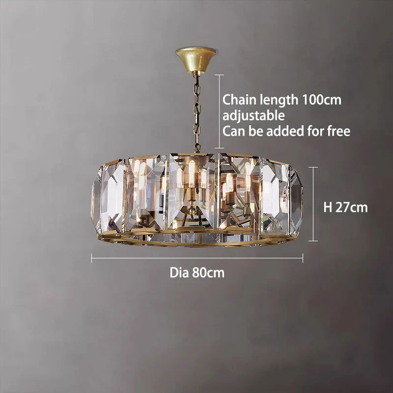 Versatile Dimmable LED Crystal Chandelier - Elegant Lighting Fixture in Gold, Chrome, and Black Finishes for Foyers and More