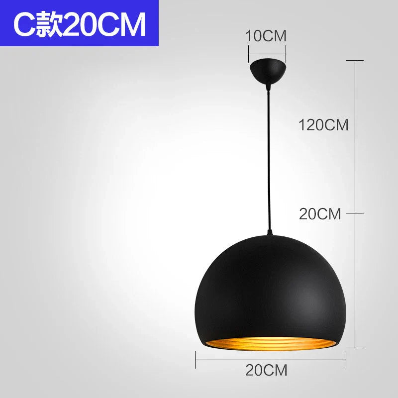 Nordic Retro Industrial Black Ceiling Pendant Lamp - Perfect for Restaurant, Dining Table, and Bar Decor
