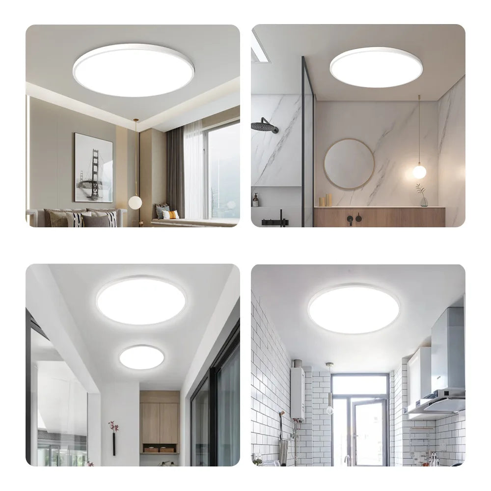 Modern LED Ceiling Chandelier - Versatile Lighting for Large Rooms - Available in 48W, 36W, and 20W