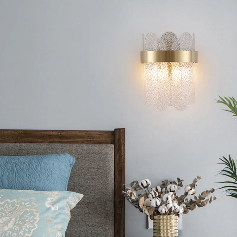 Elena - LED Modern Nordic Interior Lighting Home Decoration Lamp Luxury Wall Lamp Living Room Bedroom Bedside Handmade Glass Wall Lamp