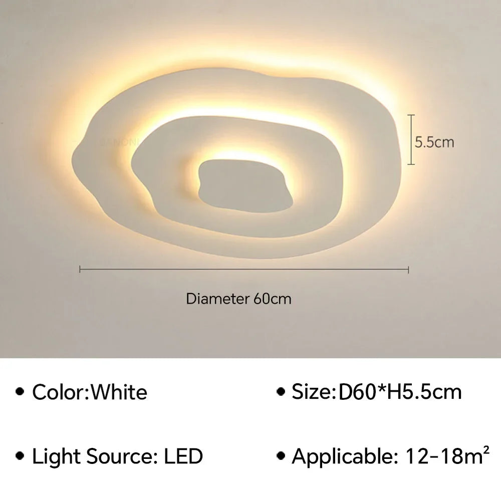 Nordic LED Corrugated Ceiling Lamp - Perfect for Living, Dining Room, Bedroom, Children's Study Room, and Aisle - Stylish Lighting Fixture Lustre for Home Decor