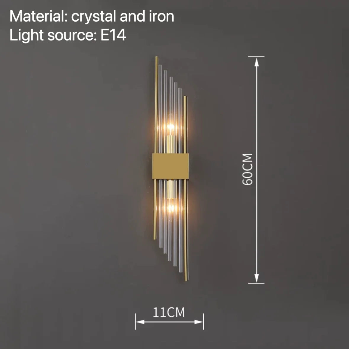 Isla - Modern Wall Lamps for Bedroom Bedside Hotel Living Room Sconce Lights Decoration Background Fixtures Crystal Hallway Stairs Led