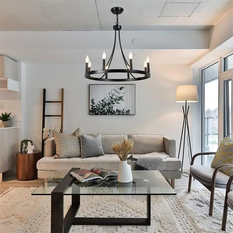 Ivy's American Wrought Iron Chandelier