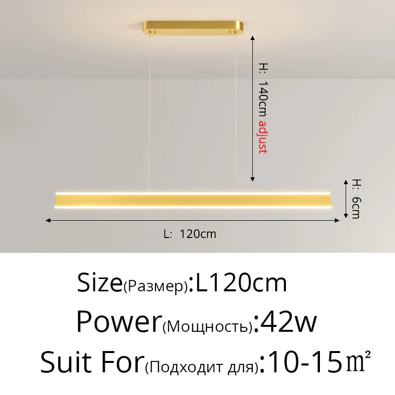 Contemporary LED Chandelier - Minimalist Elegance for Home Villas, Living Rooms, Bedrooms, Dining Rooms, and Studies