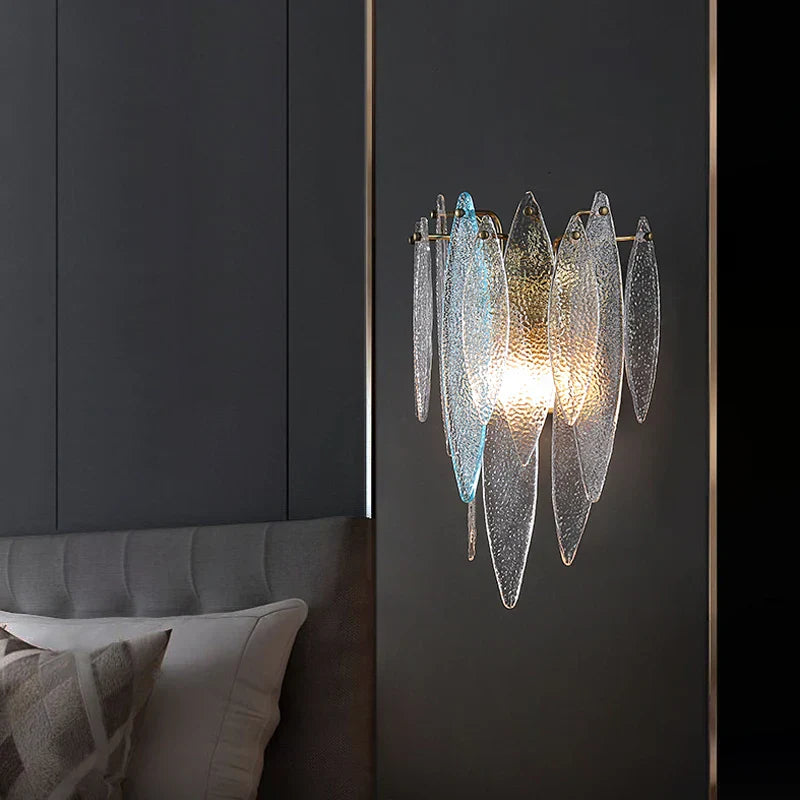 Ava - Modern Art Multicolored Glass Wall Lamp Aisle Luxury Sofa Background Wall Lamp Living Room Hotel Fireplace Stair Wall Lamp