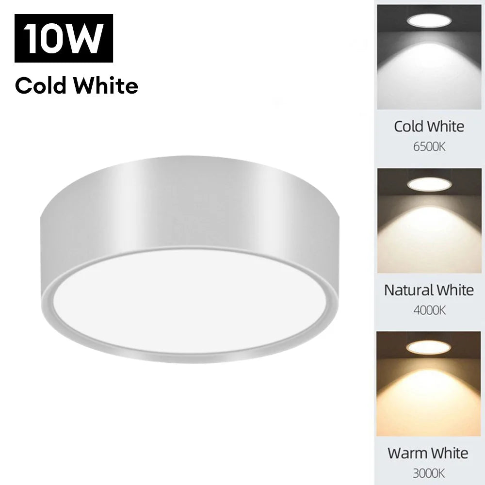 90-250V LED Ceiling Light - Choose from 5W or 10W - Surface Mounted Downlight for Stylish Indoor Illumination