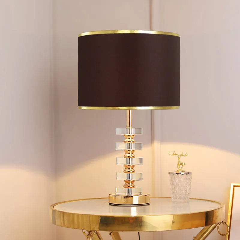 Luxury Crystal Table Lamp - Post Modern American Style Bedside Lamp