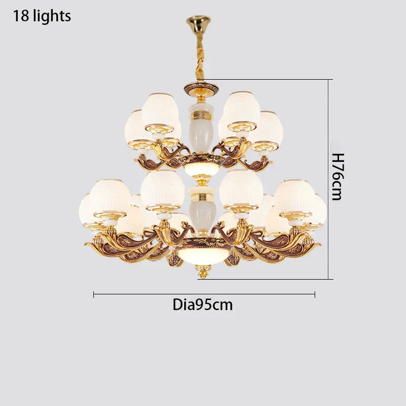 European Style Large Chandelier - Elegance for Living Rooms, Hotels, Villas, and Grand Hallways