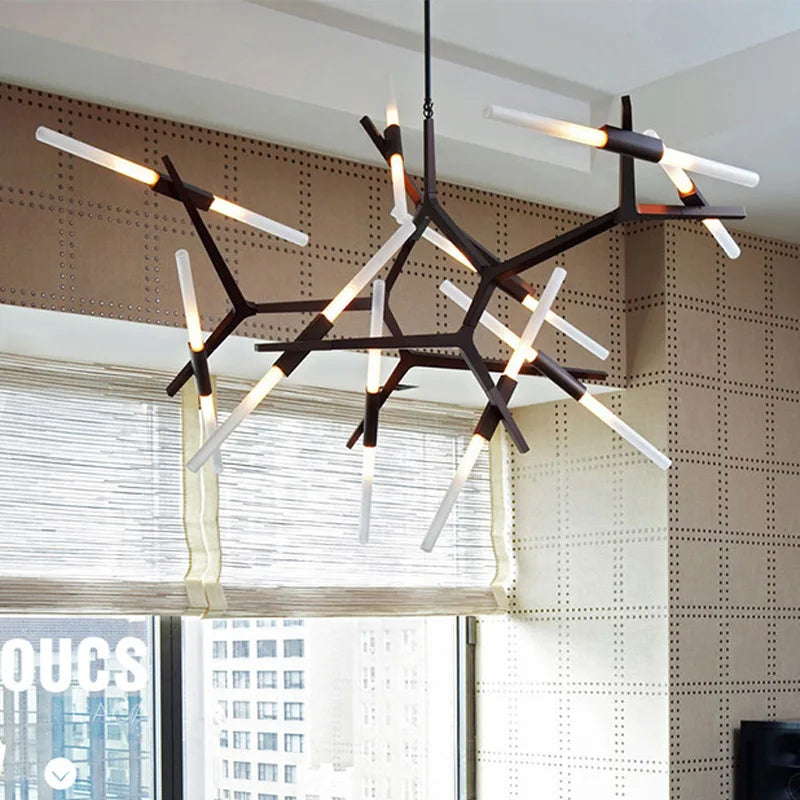 Modern LED Chandeliers - Gold and Black Ceiling Hanging Lighting - Perfect for Dining, Kitchen, Living Room, Bedroom Indoor Decor - Suspension Pendant Lamp