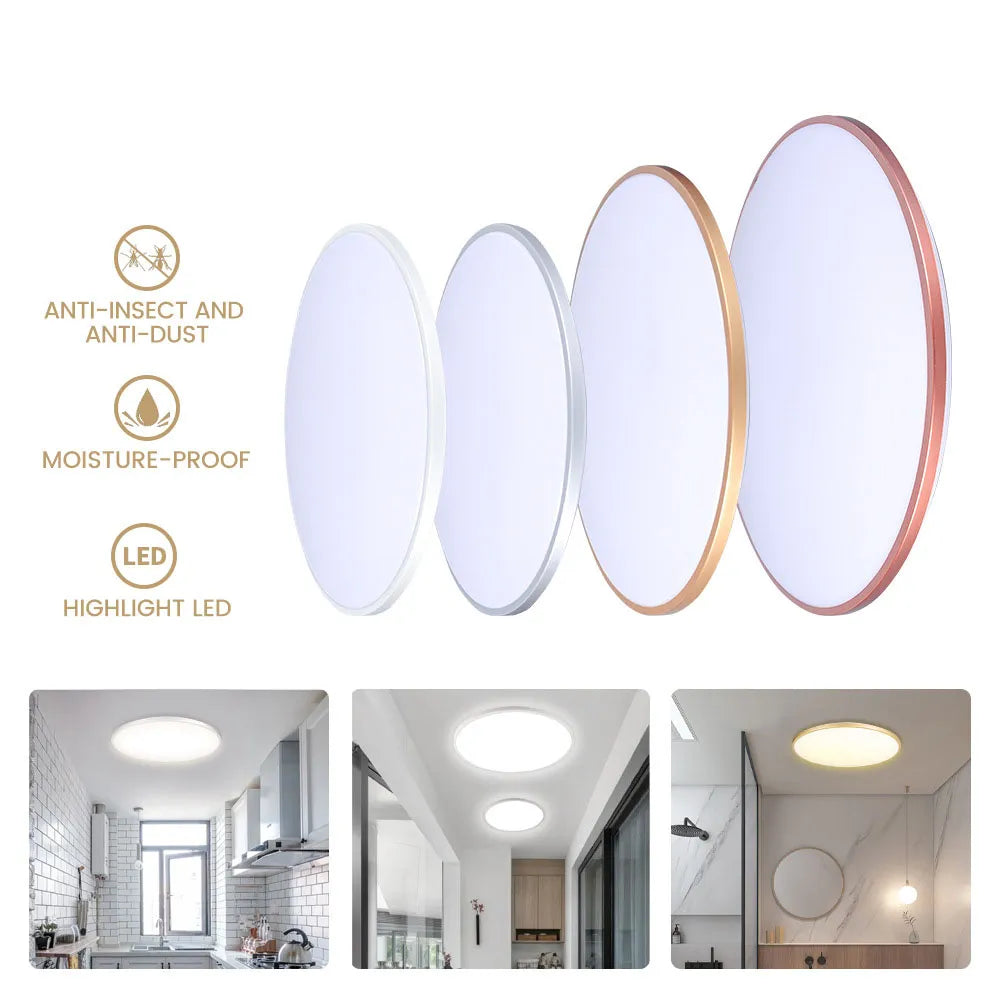 Modern LED Ceiling Chandelier - Versatile Lighting for Large Rooms - Available in 48W, 36W, and 20W