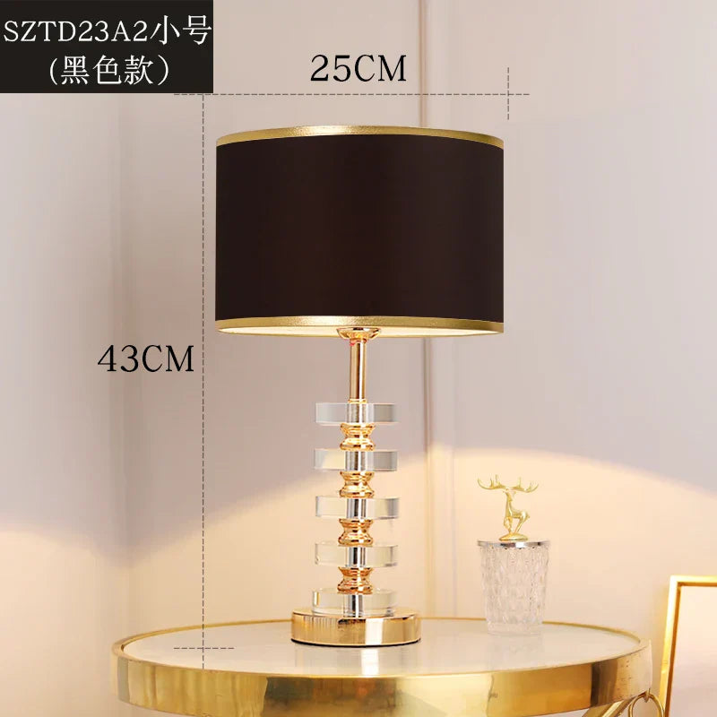 Luxury Crystal Table Lamp - Post Modern American Style Bedside Lamp